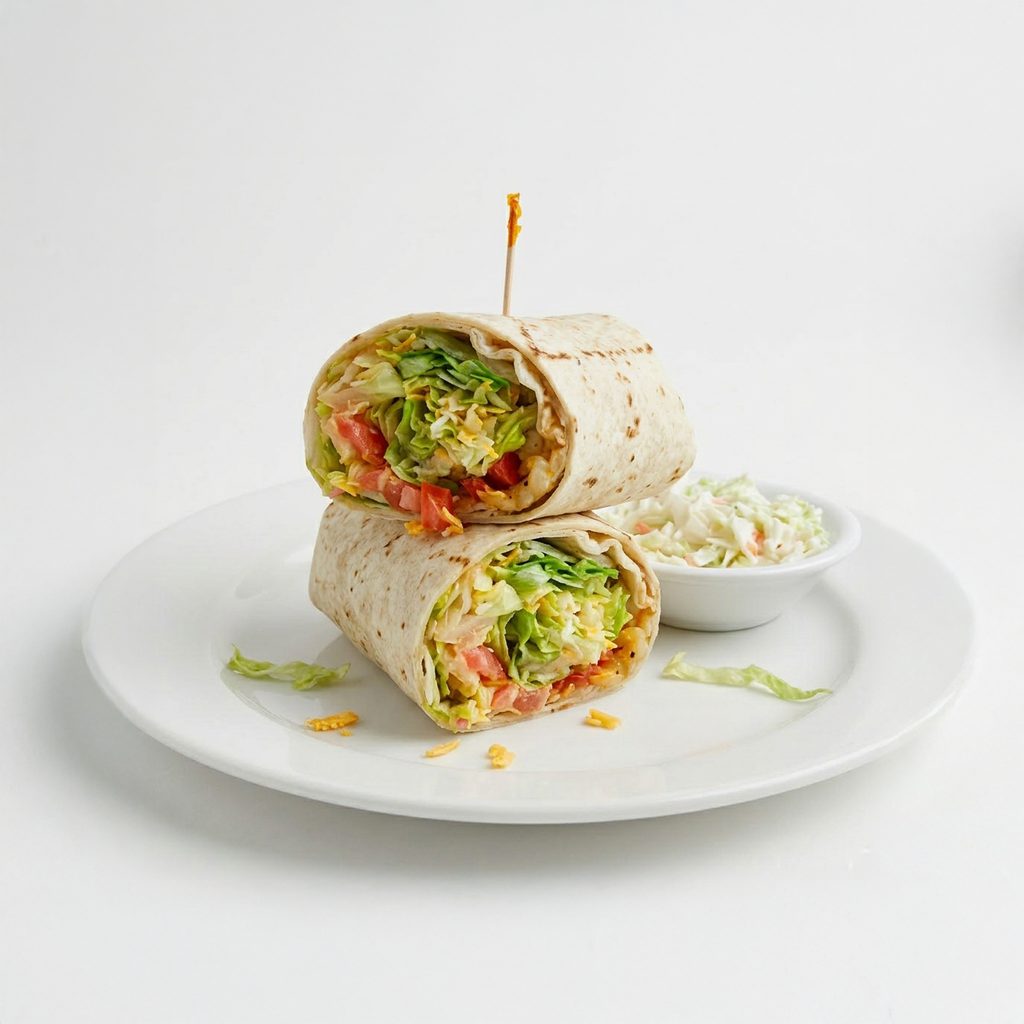 Blackened Shrimp Wrap Sandwich.