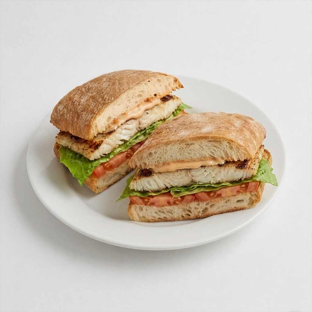 Blackened Tilapia Sandwich.